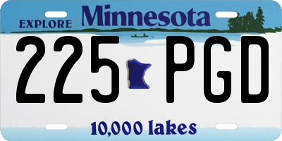 MN license plate 225PGD