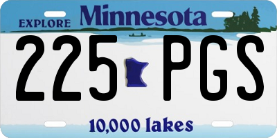 MN license plate 225PGS