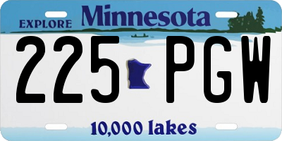 MN license plate 225PGW