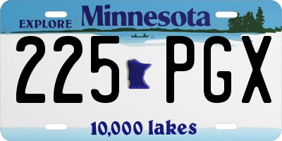 MN license plate 225PGX