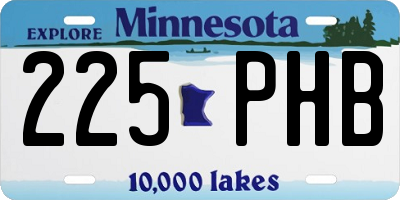 MN license plate 225PHB
