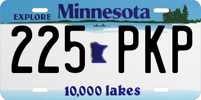 MN license plate 225PKP