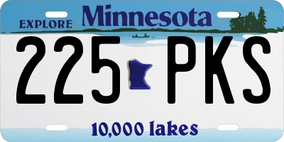 MN license plate 225PKS