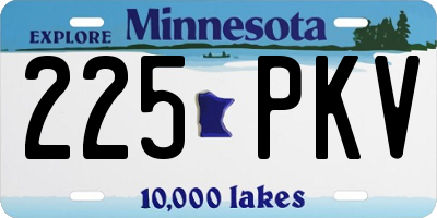 MN license plate 225PKV