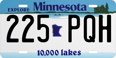 MN license plate 225PQH