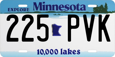 MN license plate 225PVK
