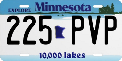 MN license plate 225PVP