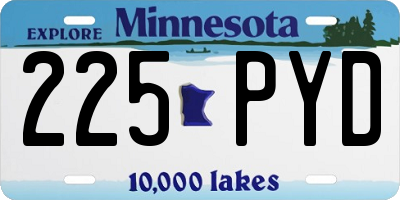 MN license plate 225PYD