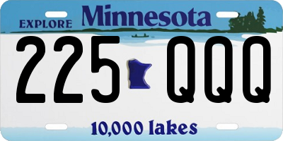 MN license plate 225QQQ