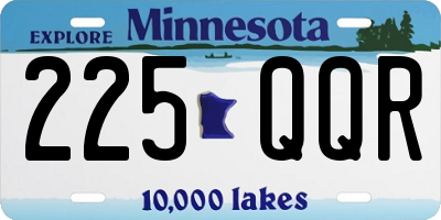 MN license plate 225QQR