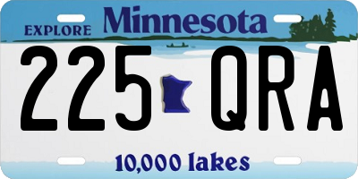MN license plate 225QRA