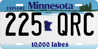 MN license plate 225QRC