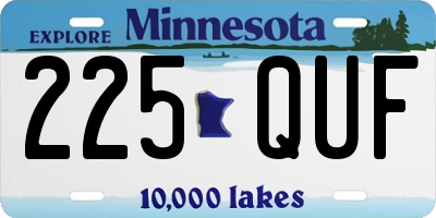MN license plate 225QUF