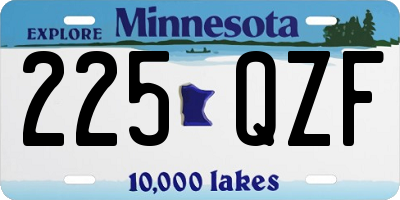 MN license plate 225QZF