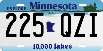 MN license plate 225QZI
