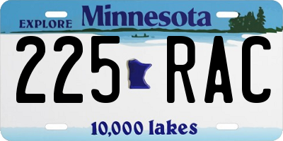MN license plate 225RAC