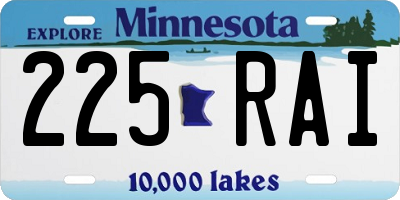 MN license plate 225RAI