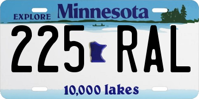 MN license plate 225RAL