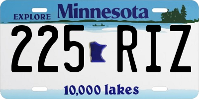MN license plate 225RIZ
