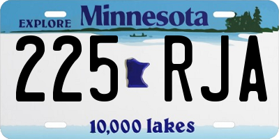 MN license plate 225RJA