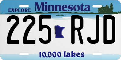MN license plate 225RJD