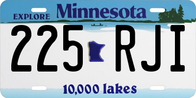 MN license plate 225RJI
