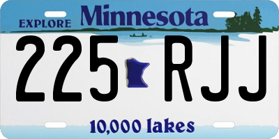 MN license plate 225RJJ