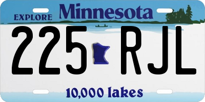 MN license plate 225RJL
