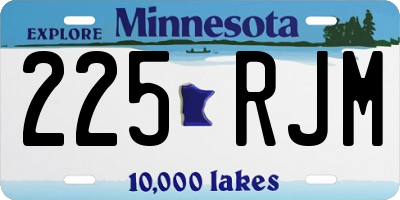 MN license plate 225RJM