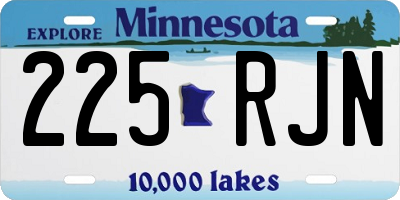 MN license plate 225RJN
