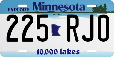 MN license plate 225RJO