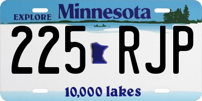 MN license plate 225RJP