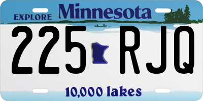 MN license plate 225RJQ