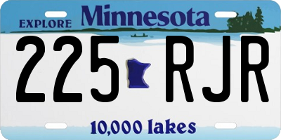 MN license plate 225RJR