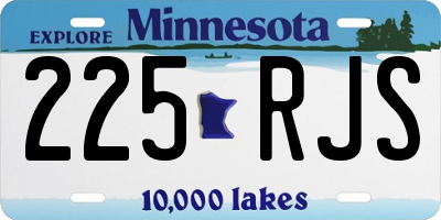 MN license plate 225RJS
