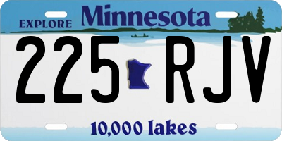MN license plate 225RJV