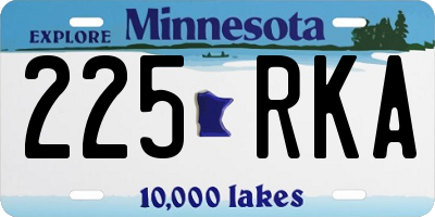 MN license plate 225RKA
