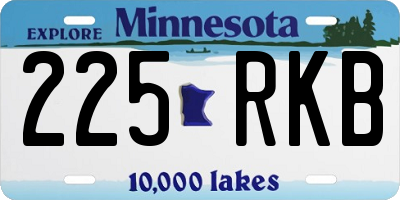 MN license plate 225RKB