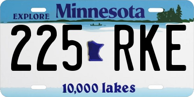 MN license plate 225RKE