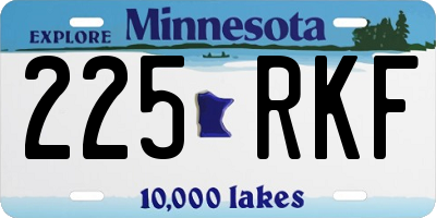 MN license plate 225RKF