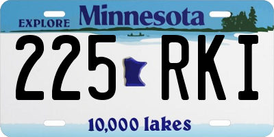 MN license plate 225RKI