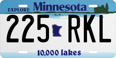 MN license plate 225RKL