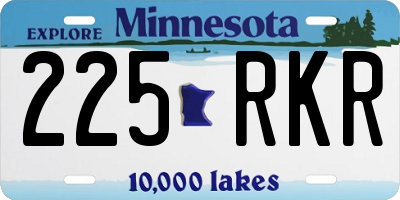 MN license plate 225RKR