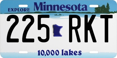MN license plate 225RKT
