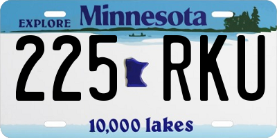 MN license plate 225RKU