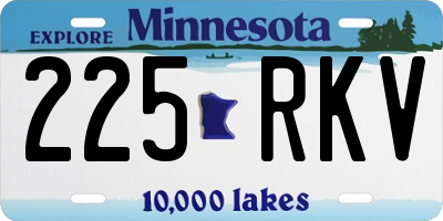 MN license plate 225RKV