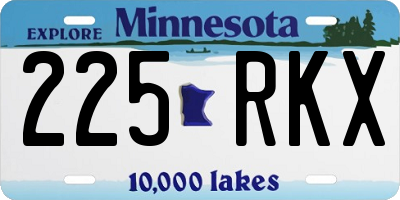 MN license plate 225RKX