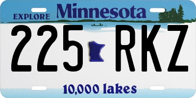 MN license plate 225RKZ