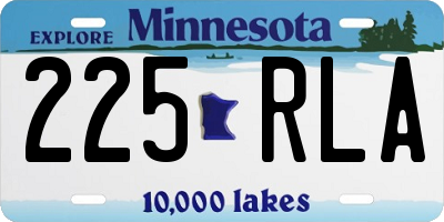 MN license plate 225RLA