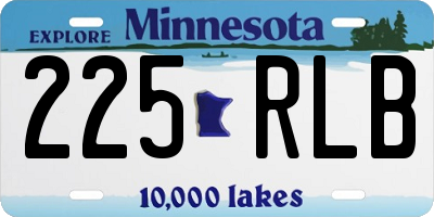 MN license plate 225RLB